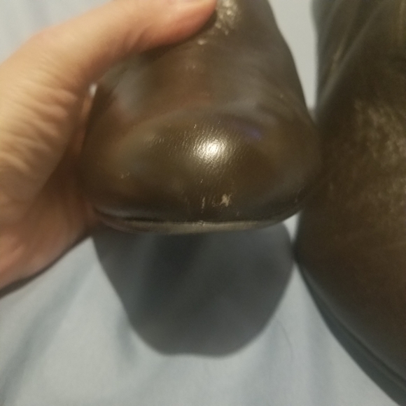 Greenwich village women's brown leather stiletto heel ankle booties - Picture 3 of 12